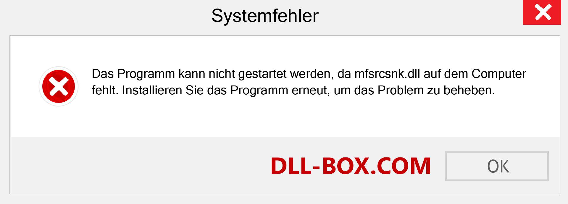 mfsrcsnk.dll-Datei fehlt?. Download für Windows 7, 8, 10 - Fix mfsrcsnk dll Missing Error unter Windows, Fotos, Bildern