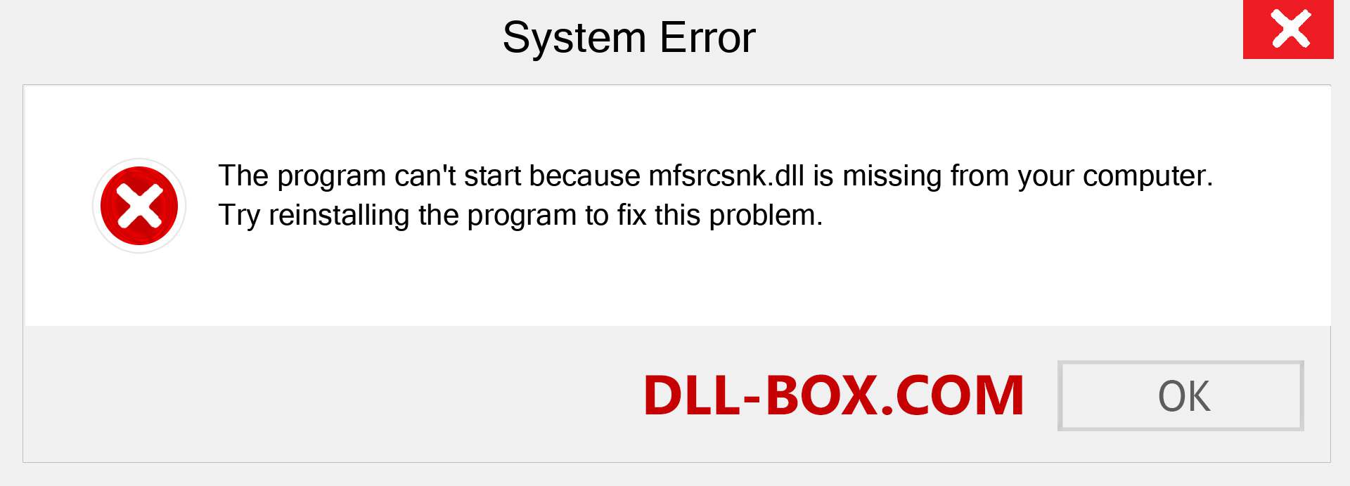  mfsrcsnk.dll file is missing?. Download for Windows 7, 8, 10 - Fix  mfsrcsnk dll Missing Error on Windows, photos, images